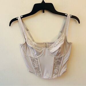 Gilly Hicks micro modal lace trim bustier top size medium